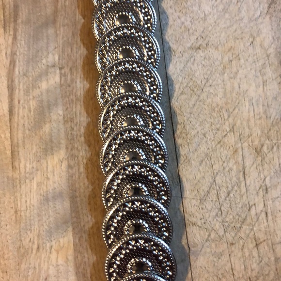Vintage Silver Tone Round Disk Belt main image 7